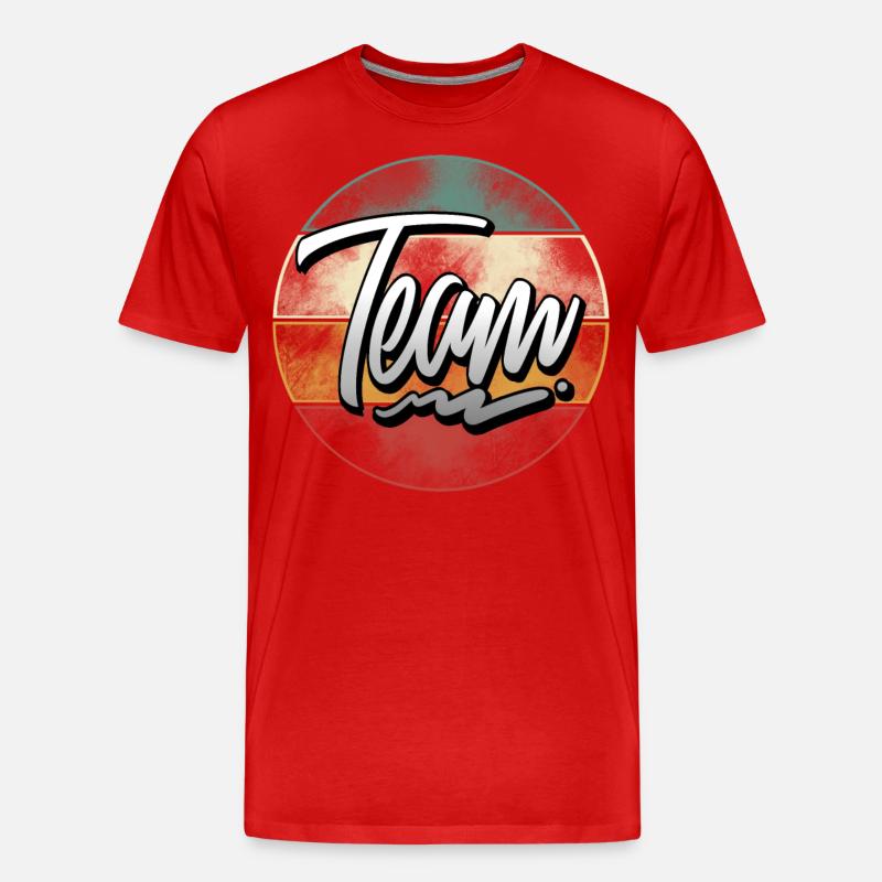 Team - Männer Premium Bio T-Shirt - Rot