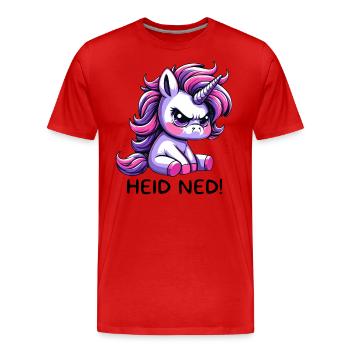 Heid Ned - Männer Premium Bio T-Shirt - Rot - Vorne - Damien (186cm)