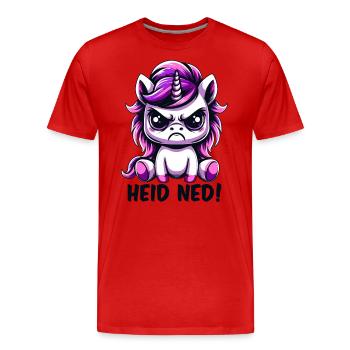 Heid Ned - Männer Premium Bio T-Shirt - Rot - Vorne - Damien (186cm)
