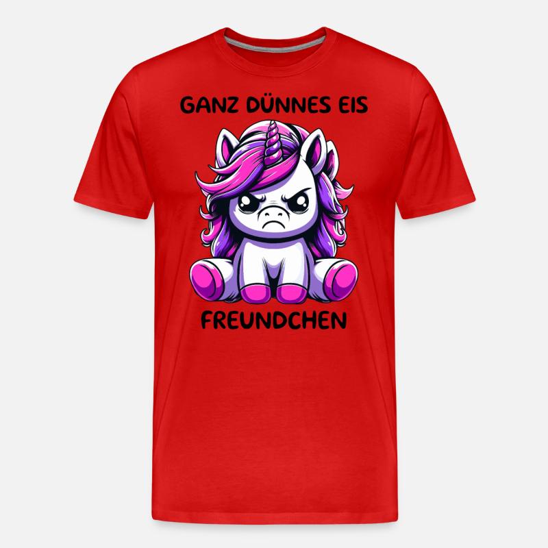 Ganz Dünnes Eis Freundchen - Männer Premium Bio T-Shirt - Rot