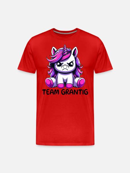 Team Grantig - Männer Premium Bio T-Shirt - Rot