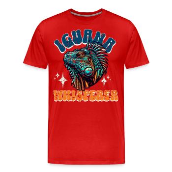 Iguane - T-shirt bio Premium Homme - rouge - Devant - Damien (186cm)