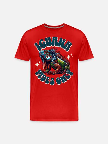Iguana - Men's Premium Organic T-Shirt - red