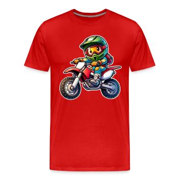 Motocross - T-shirt bio Premium Homme - rouge - Devant - Damien (186cm)