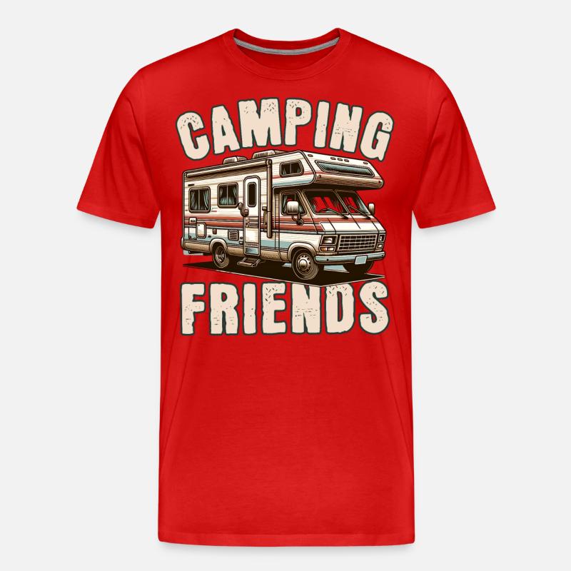 Camping - Männer Premium Bio T-Shirt - Rot