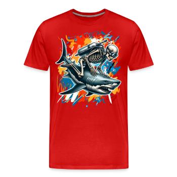 Tauchen Taucher - Männer Premium Bio T-Shirt - Rot - Vorne - Damien (186cm)