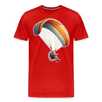 Moteur Paramoteur - T-shirt bio Premium Homme - rouge - Devant - Damien (186cm)