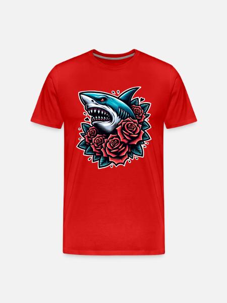 Requin - T-shirt bio Premium Homme - rouge