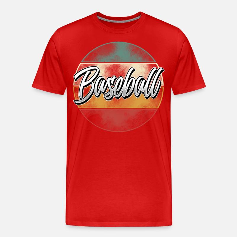 Baseball - Männer Premium Bio T-Shirt - Rot