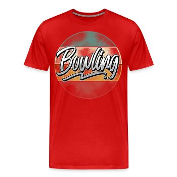 Bowling - Männer Premium Bio T-Shirt - Rot - Vorne - Damien (186cm)