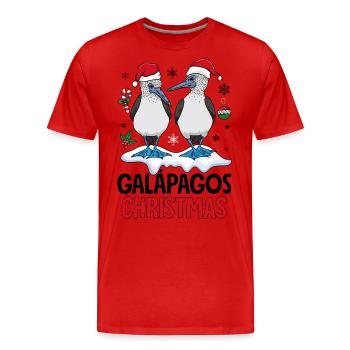 Galapagos Christmas - Männer Premium Bio T-Shirt - Rot - Vorne - Damien (186cm)