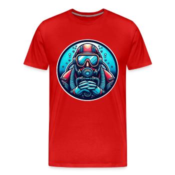 Tauchen Taucher - Männer Premium Bio T-Shirt - Rot - Vorne - Damien (186cm)
