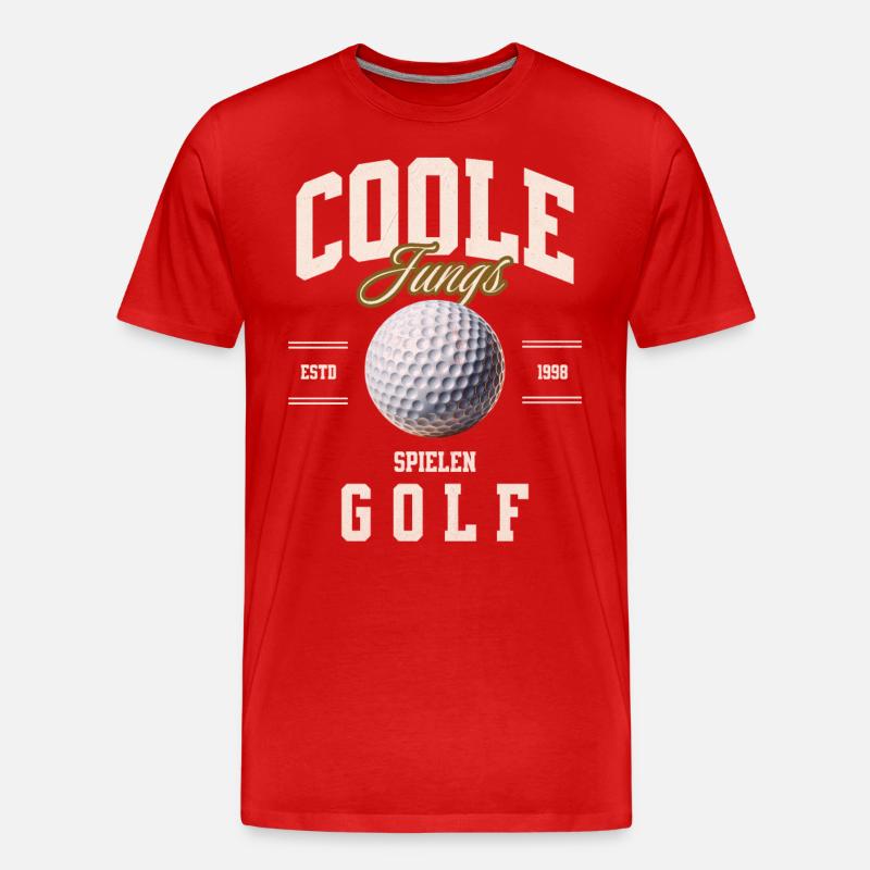 Golf - Männer Premium Bio T-Shirt - Rot