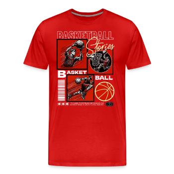 Basket-ball Joueurs de basket-ball - T-shirt bio Premium Homme - rouge - Devant - Damien (186cm)