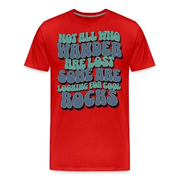 Stones - Men's Premium Organic T-Shirt - red - Front - Damien (186cm)