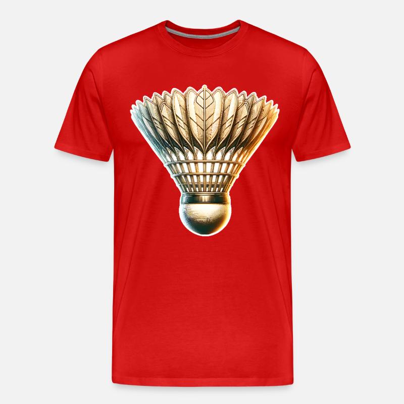 Badminton - Männer Premium Bio T-Shirt - Rot