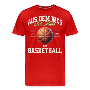 Basketball Basketballer - Männer Premium Bio T-Shirt - Rot - Vorne - Damien (186cm)