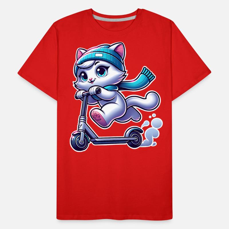 E-Scooter E-Scooter Kick Scooter Cat Men's Premium Organic T-Shirt