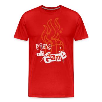 Basket-ball Joueurs de basket-ball - T-shirt bio Premium Homme - rouge - Devant - Damien (186cm)