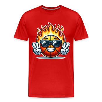 Basket-ball Joueurs de basket-ball - T-shirt bio Premium Homme - rouge - Devant - Damien (186cm)