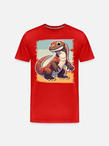 Komodo Dragon - Men's Premium Organic T-Shirt - red