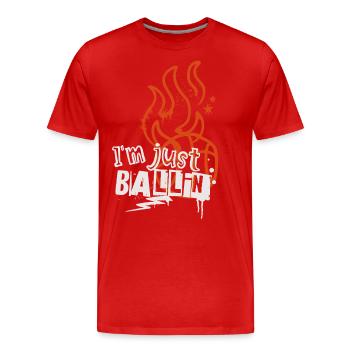 Basket-ball Joueurs de basket-ball - T-shirt bio Premium Homme - rouge - Devant - Damien (186cm)