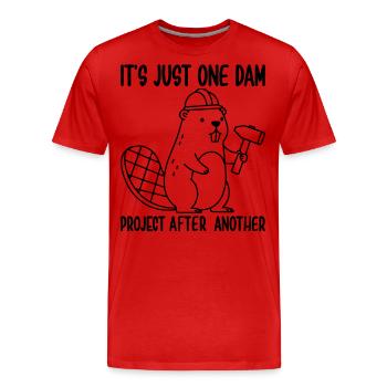It's Just one Dam Project After Another - Männer Premium Bio T-Shirt - Rot - Vorne - Damien (186cm)