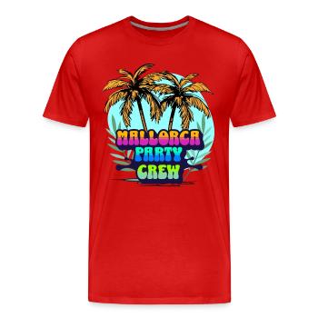 Mallorca Party Crew - T-shirt bio Premium Homme - rouge - Devant - Damien (186cm)