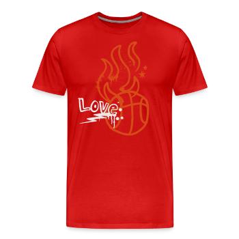 Basket-ball Joueurs de basket-ball - T-shirt bio Premium Homme - rouge - Devant - Damien (186cm)