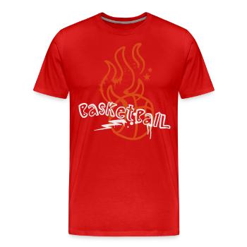 Basket-ball Joueurs de basket-ball - T-shirt bio Premium Homme - rouge - Devant - Damien (186cm)