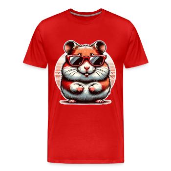 Hamster - Männer Premium Bio T-Shirt - Rot - Vorne - Damien (186cm)