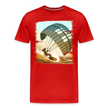 Kitesurf Kitesurfer Kiteboard - T-shirt bio Premium Homme - rouge - Devant - Damien (186cm)