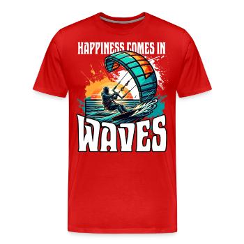 Kitesurf Kitesurfer Kiteboard - T-shirt bio Premium Homme - rouge - Devant - Damien (186cm)