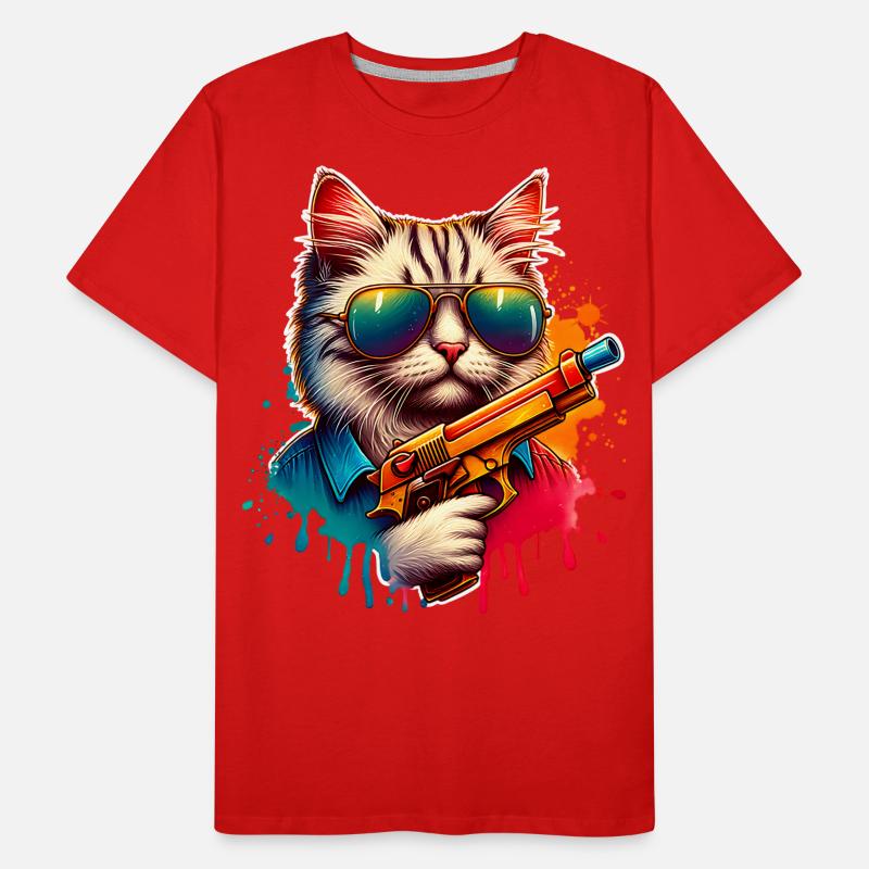 Pistolet à eau Cat T-shirt bio Premium Homme