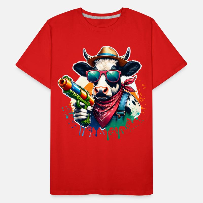 Pistolet à eau vache T-shirt bio Premium Homme