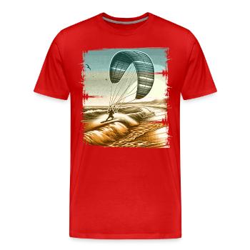 Kitesurf Kitesurfer Kiteboard - T-shirt bio Premium Homme - rouge - Devant - Damien (186cm)