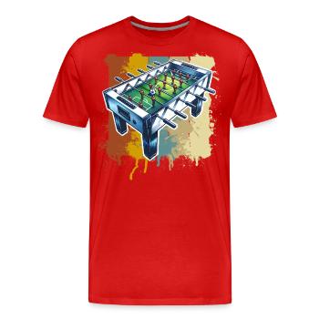 Tischkicker Tischfußball - Männer Premium Bio T-Shirt - Rot - Vorne - Damien (186cm)