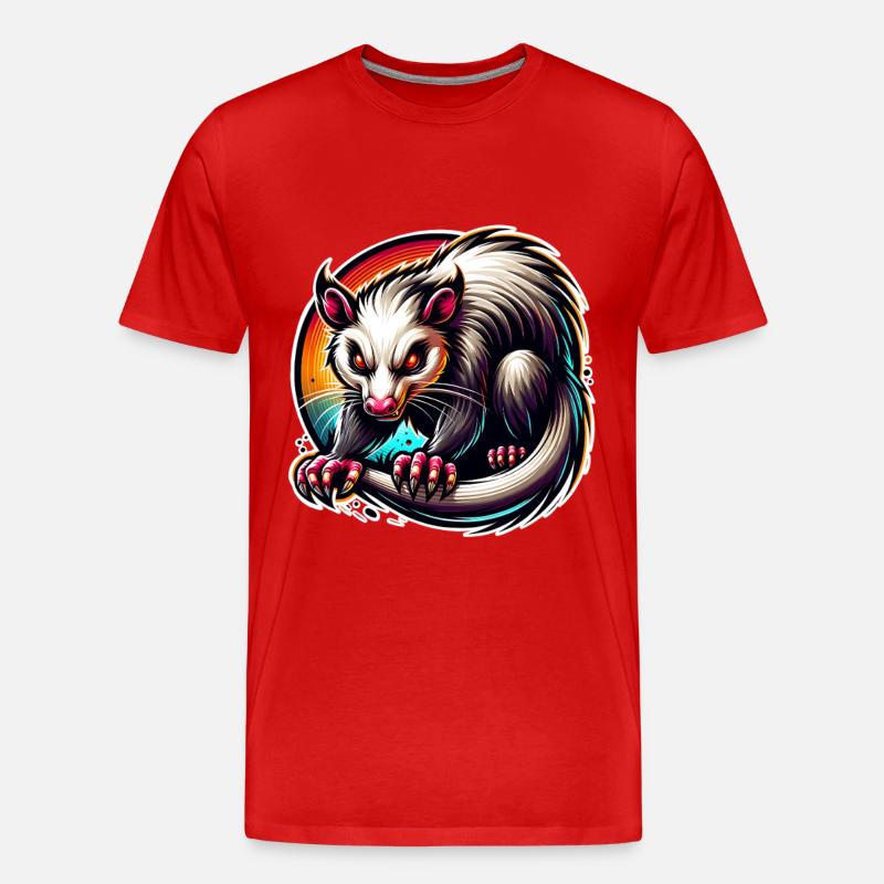 Opossum - Männer Premium Bio T-Shirt - Rot
