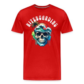 Kitesurf Kitesurfer Kiteboard - T-shirt bio Premium Homme - rouge - Devant - Damien (186cm)