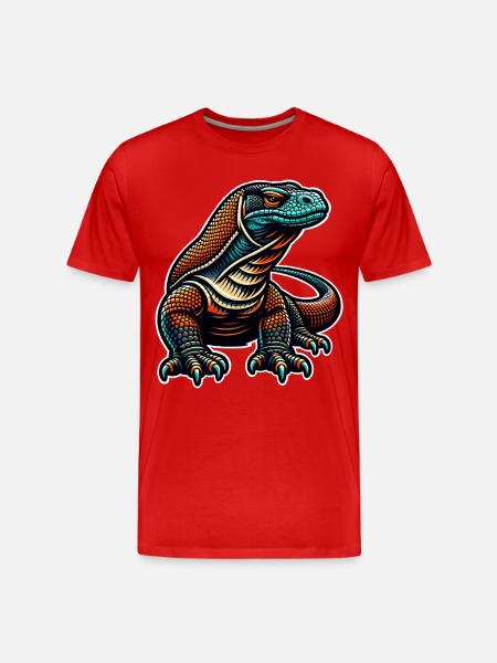 Komodo Dragon - Men's Premium Organic T-Shirt - red