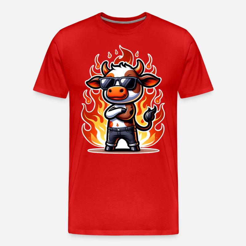 Vache - T-shirt bio Premium Homme - rouge