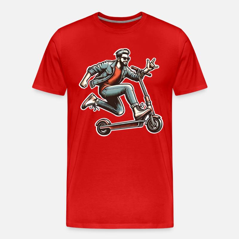 Trottinettes E-Scooters E-Scooters - T-shirt bio Premium Homme - rouge