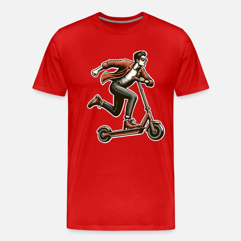 Kick Scooters E-Scooters E-Scooters - Men's Premium Organic T-Shirt - red