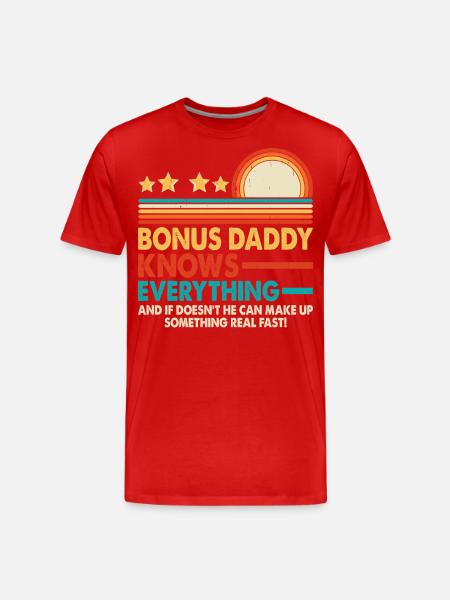 Bonus Dad - Men's Premium Organic T-Shirt - red