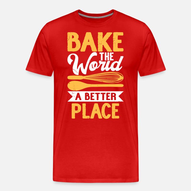 Backen - Männer Premium Bio T-Shirt - Rot