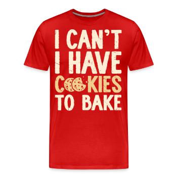 Baking Baker Bakery - Men's Premium Organic T-Shirt - red - Front - Damien (186cm)
