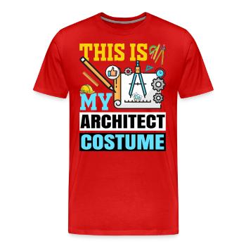 Architecte - T-shirt bio Premium Homme - rouge - Devant - Damien (186cm)