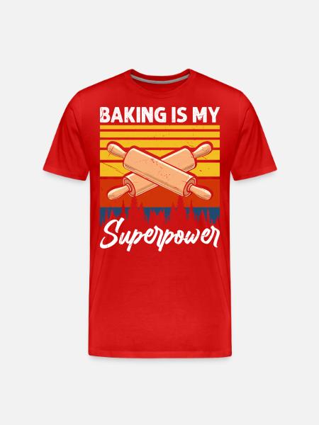 Baking Baker Bakery - Men's Premium Organic T-Shirt - red