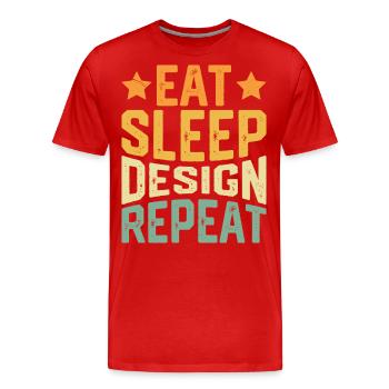 Architecte - T-shirt bio Premium Homme - rouge - Devant - Damien (186cm)