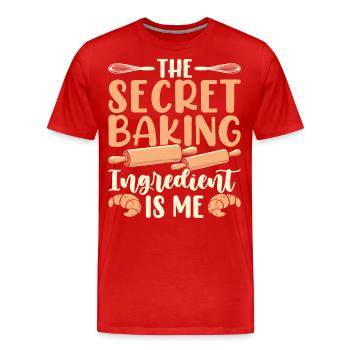 Baking Baker Bakery - Men's Premium Organic T-Shirt - red - Front - Damien (186cm)